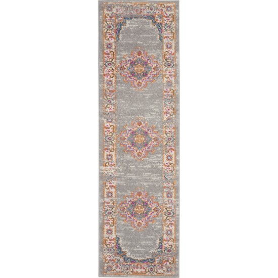 Nourison Passion PSN03 Runner Rug, Grey, 2'2" x 7'6"