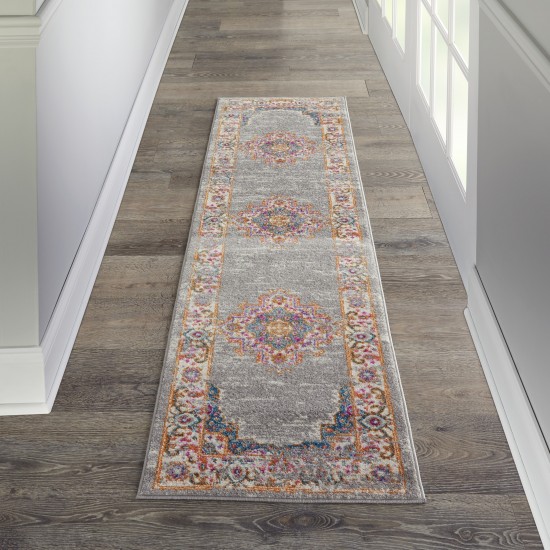 Nourison Passion PSN03 Runner Rug, Grey, 2'2" x 7'6"