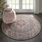 Nourison Passion PSN03 Area Rug, Grey, 4' x Round