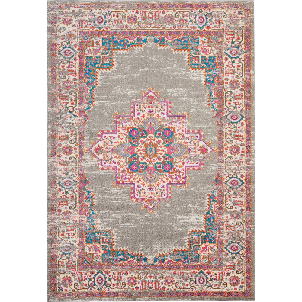 Nourison Passion PSN03 Area Rug, Grey, 6'7" x 9'6" Nourison Passion PSN03 Area Rug, Grey, 6'7" x 9'6"