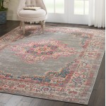 Nourison Passion PSN03 Area Rug, Grey, 6'7" x 9'6"