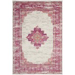 Nourison Passion PSN03 Area Rug, Ivory/Fushia, 10' x 14'