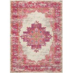 Nourison Passion PSN03 Area Rug, Ivory/Fuchsia, 5'3" x 7'3"