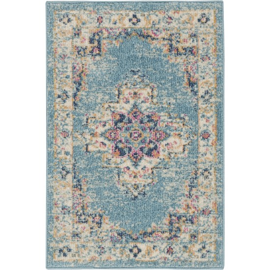 Nourison Passion PSN03 Area Rug, Light Blue, 1'10" x 2'10"