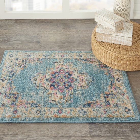 Nourison Passion PSN03 Area Rug, Light Blue, 1'10" x 2'10"