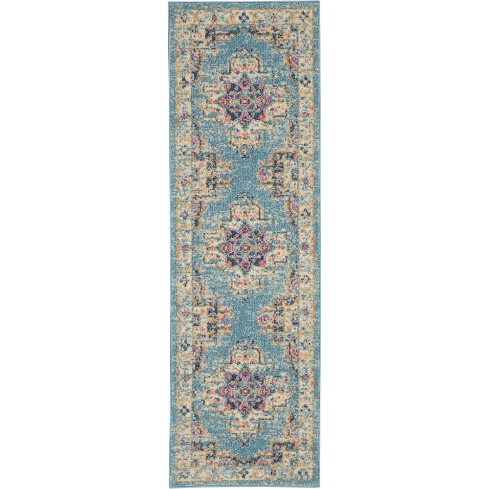 Nourison Passion PSN03 Runner Rug, Light Blue, 1'10" x 6'