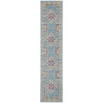 Nourison Passion PSN03 Runner Rug, Light Blue, 2'2" x 10'