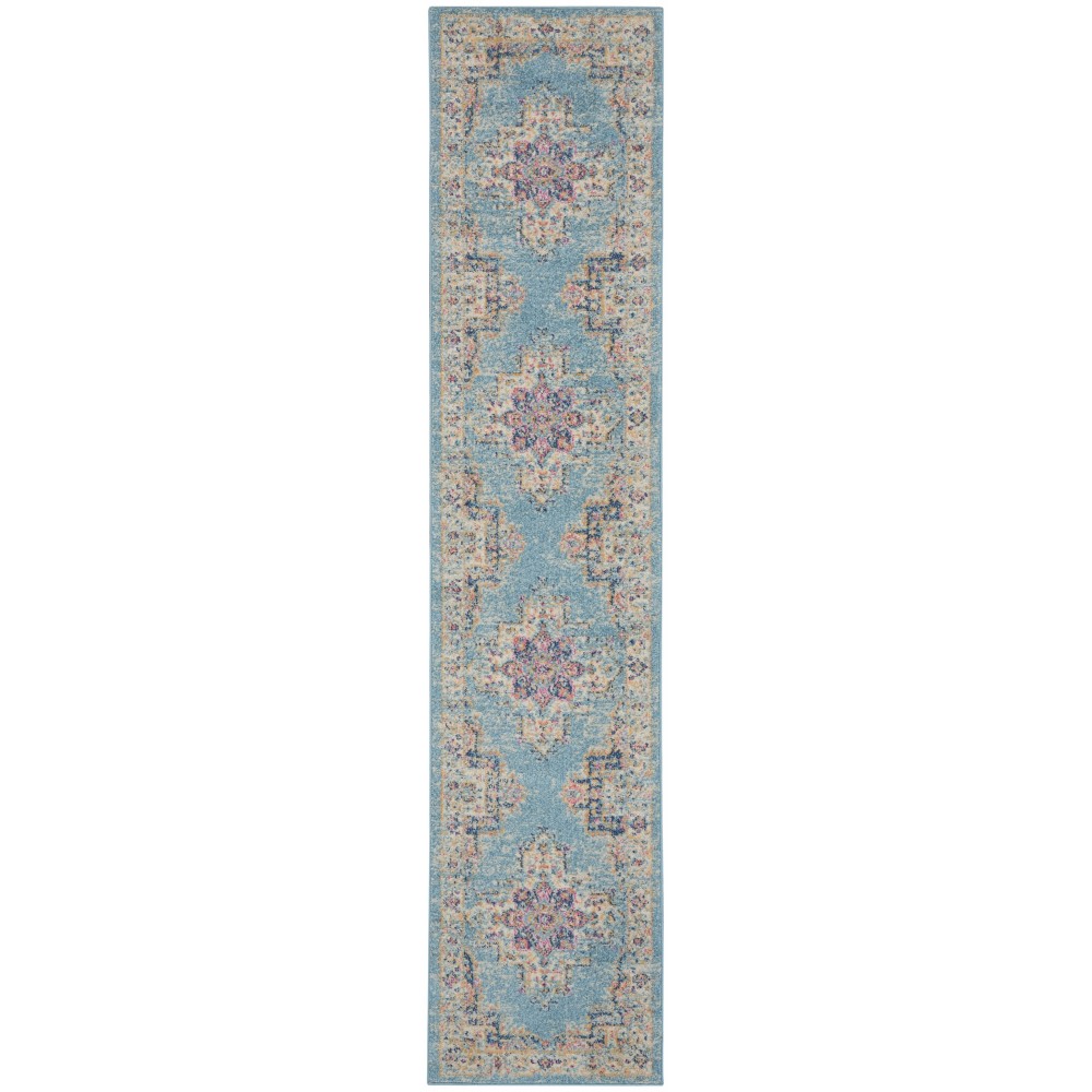 Nourison Passion PSN03 Runner Rug, Light Blue, 2'2" x 10'