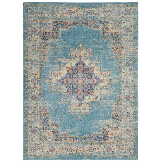 Nourison Passion PSN03 Area Rug, Light Blue, 5'3" x 7'3"