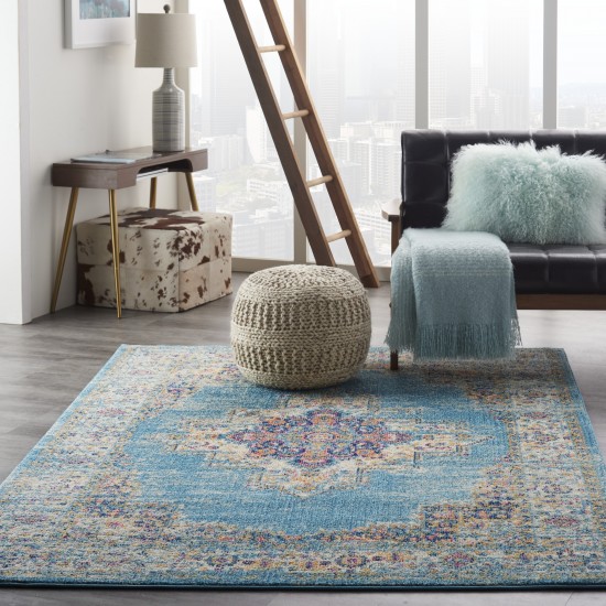 Nourison Passion PSN03 Area Rug, Light Blue, 5'3" x 7'3"