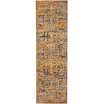Nourison Passion PSN07 Runner Rug, Teal/Sun, 2'2" x 7'6"
