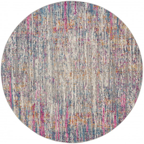 Nourison Passion PSN09 Area Rug, Ivory/Multicolor, 4' x Round