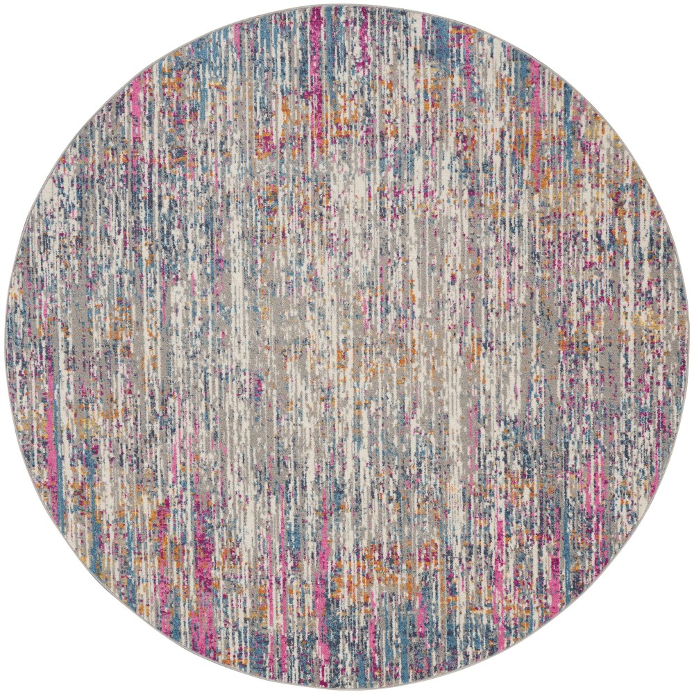 Nourison Passion PSN09 Area Rug, Ivory/Multicolor, 5'3" x Round