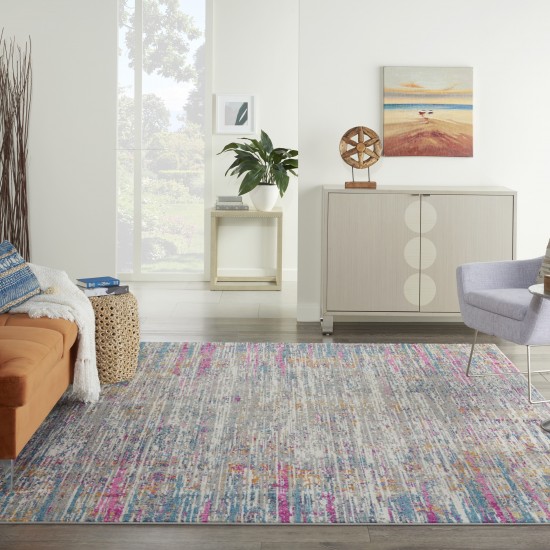 Nourison Passion PSN09 Area Rug, Ivory/Multicolor, 6'7" x 9'6"