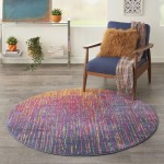 Nourison Passion PSN09 Area Rug, Multicolor, 5'3" x Round