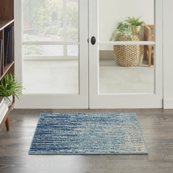 Nourison Passion PSN09 Area Rug, Navy/Light Blue, 1'10" x 2'10"