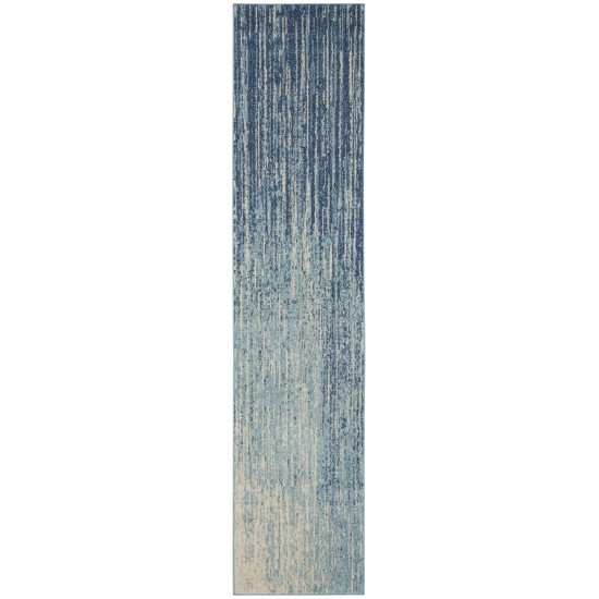 Nourison Passion PSN09 Runner Rug, Navy/Light Blue, 2'2" x 10'