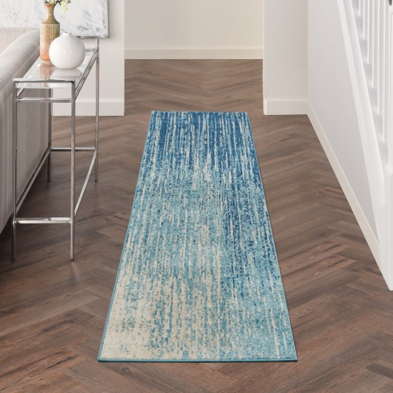 Nourison Passion PSN09 Runner Rug, Navy/Light Blue, 2'2" x 10'