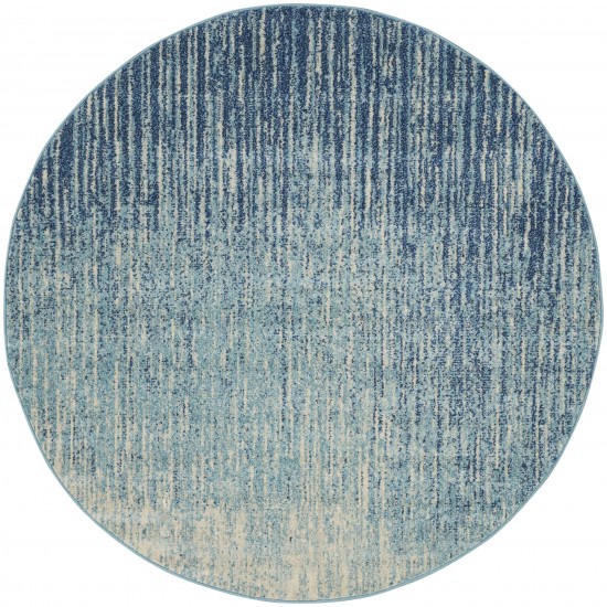 Nourison Passion PSN09 Area Rug, Navy/Light Blue, 4' x Round