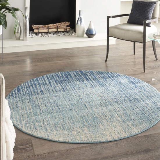 Nourison Passion PSN09 Area Rug, Navy/Light Blue, 4' x Round