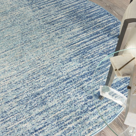 Nourison Passion PSN09 Area Rug, Navy/Light Blue, 4' x Round