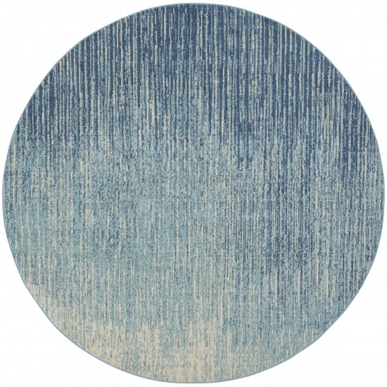 Nourison Passion PSN09 Area Rug, Navy/Light Blue, 8' x Round