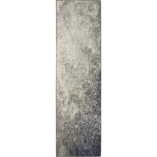 Nourison Passion PSN10 Runner Rug, Charcoal/Ivory, 2'2" x 10'