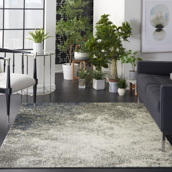 Nourison Passion PSN10 Area Rug, Charcoal/Ivory, 3'9" x 5'9"