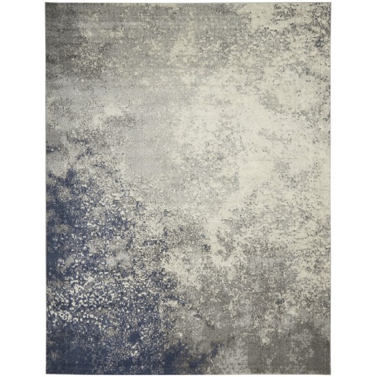 Nourison Passion PSN10 Area Rug, Charcoal/Ivory, 9' x 12'