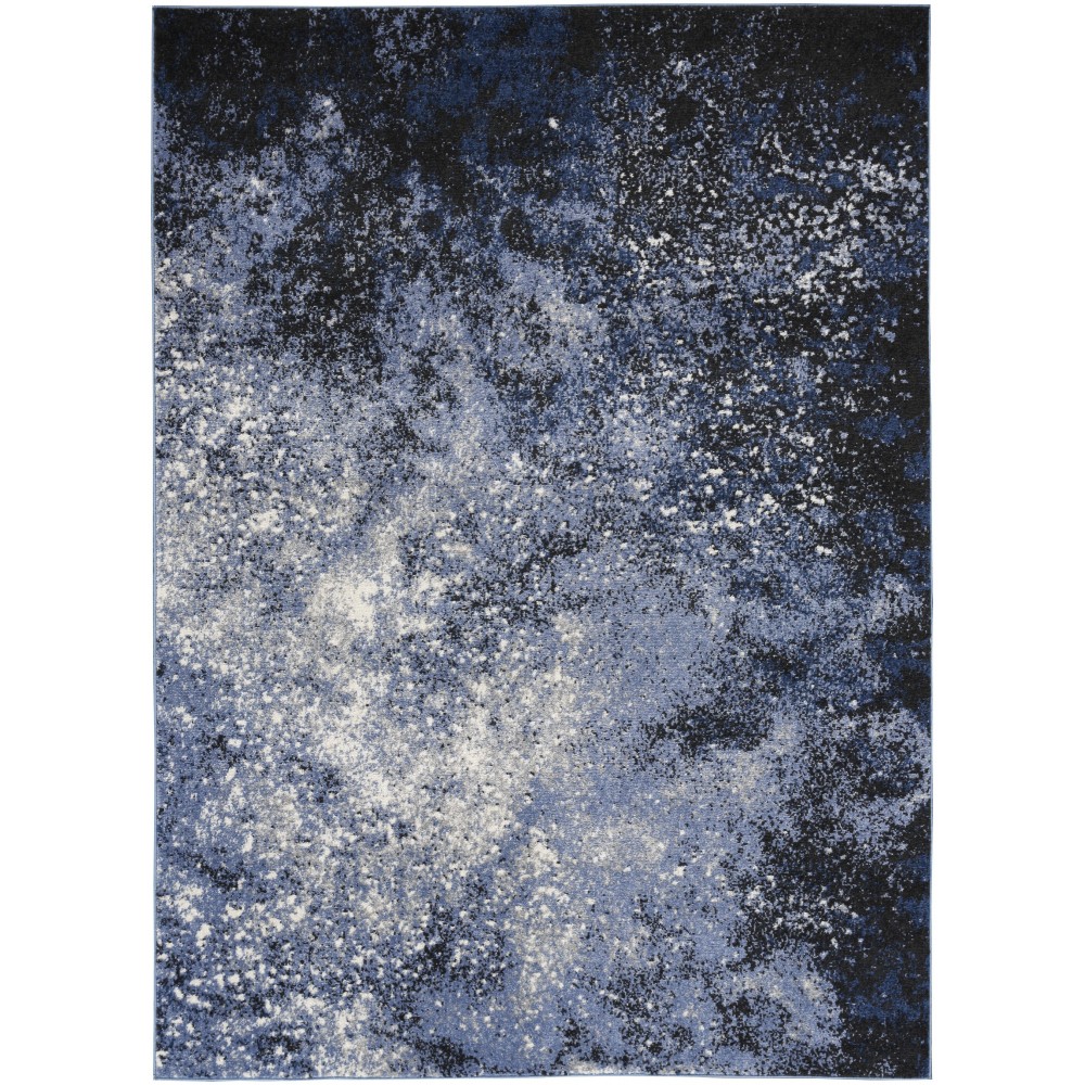 Nourison Passion PSN10 Area Rug, Light Blue/Black, 5'3" x 7'3"