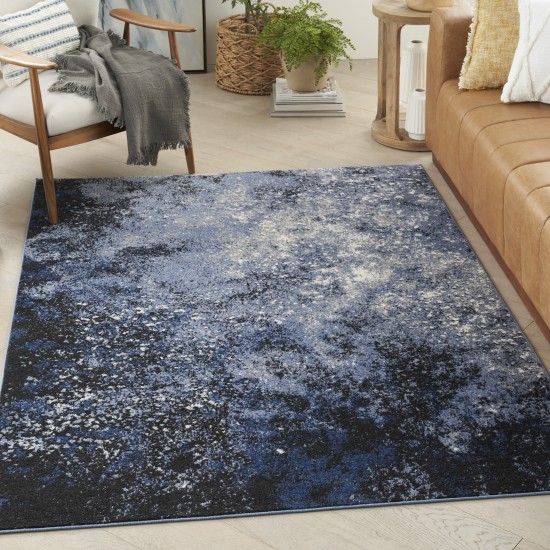 Nourison Passion PSN10 Area Rug, Light Blue/Black, 5'3" x 7'3"