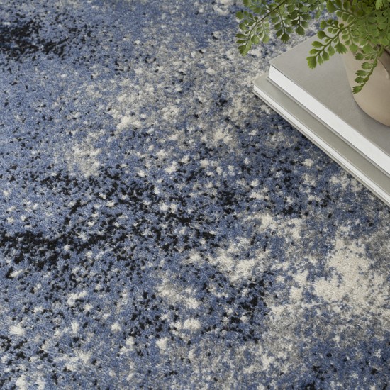 Nourison Passion PSN10 Area Rug, Light Blue/Black, 5'3" x 7'3"