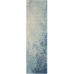 Nourison Passion PSN10 Runner Rug, Navy/Light Blue, 2'2" x 7'6"