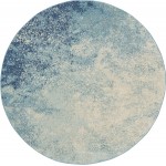 Nourison Passion PSN10 Area Rug, Navy/Light Blue, 4' x Round