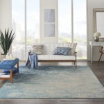 Nourison Passion PSN10 Area Rug, Navy/Light Blue, 6'7" x 9'6"