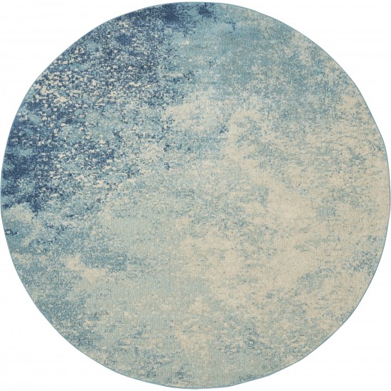 Nourison Passion PSN10 Area Rug, Navy/Light Blue, 8' x Round