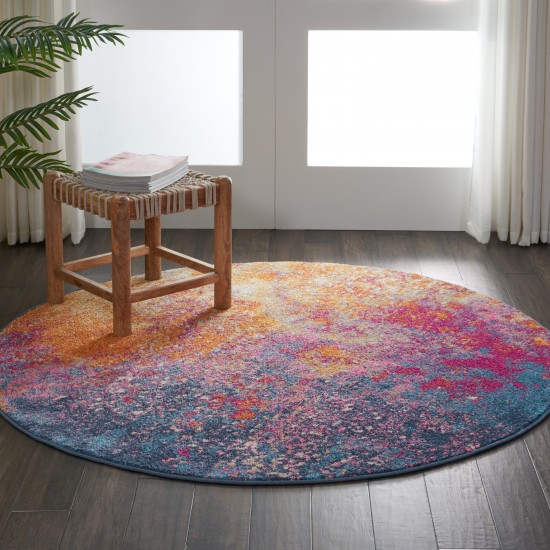 Nourison Passion PSN10 Area Rug, Sunburst, 5'3" x Round