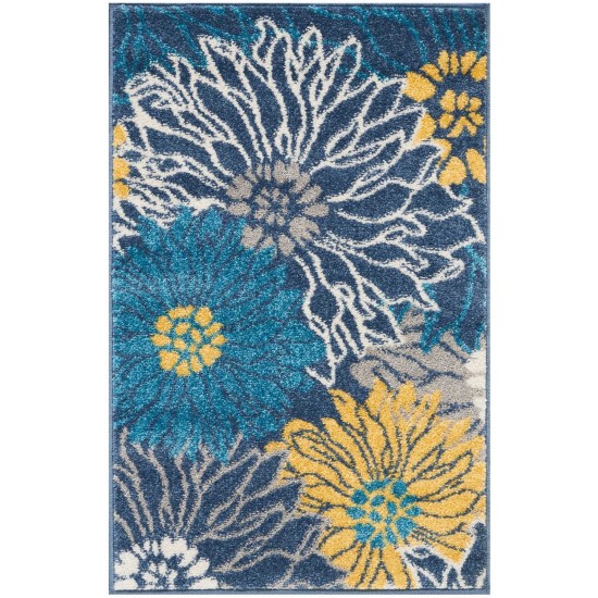 Nourison Passion PSN17 Area Rug, Blue, 1'10" x 2'10"