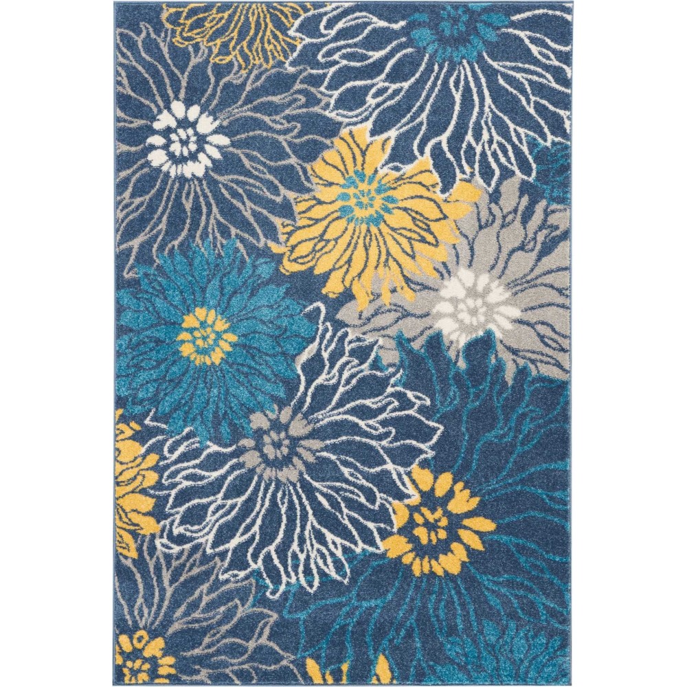 Nourison Passion PSN17 Area Rug, Blue, 3'9" x 5'9"