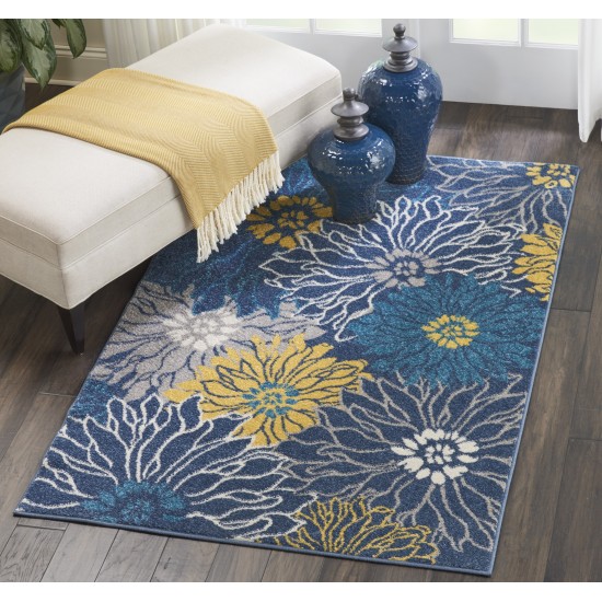 Nourison Passion PSN17 Area Rug, Blue, 3'9" x 5'9"