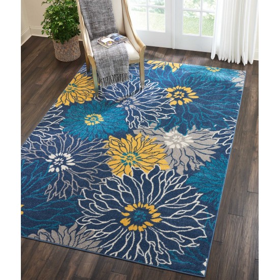 Nourison Passion PSN17 Area Rug, Blue, 6'7" x 9'6"