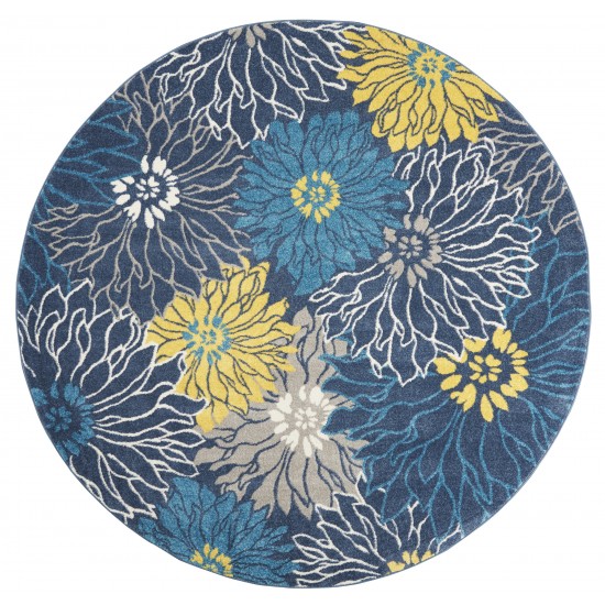 Nourison Passion PSN17 Area Rug, Blue, 8' Round