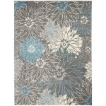 Nourison Passion PSN17 Area Rug, Charcoal/Blue, 9' x 12'