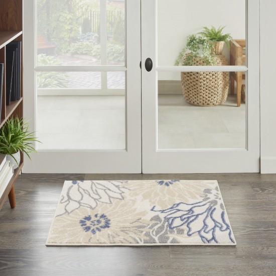 Nourison Passion PSN17 Area Rug, Ivory/Grey/Blue, 1'10" x 2'10"