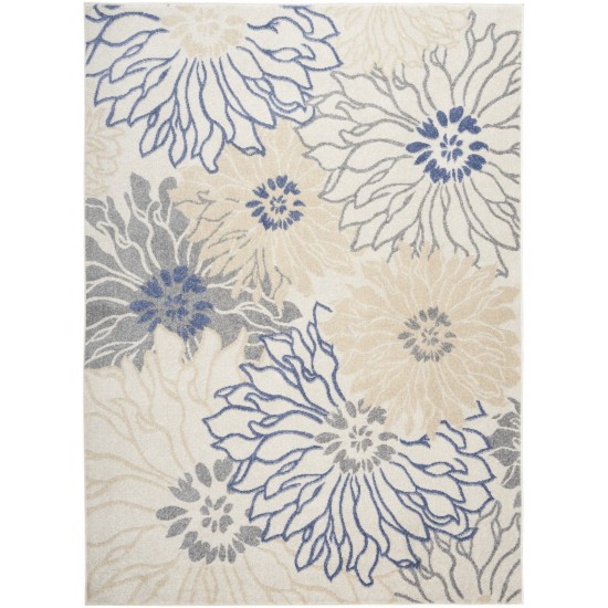 Nourison Passion PSN17 Area Rug, Ivory/Grey/Blue, 5'3" x 7'3"