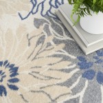 Nourison Passion PSN17 Area Rug, Ivory/Grey/Blue, 5'3" x 7'3"