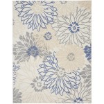 Nourison Passion PSN17 Area Rug, Ivory/Grey/Blue, 8' x 10'