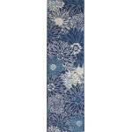 Nourison Passion PSN17 Runner Rug, Navy/Ivory, 2'2" x 7'6"