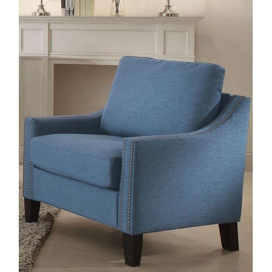 ACME Zapata Chair, Blue Linen