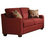 ACME Cleavon II Loveseat w/2 Pillows, Red Linen